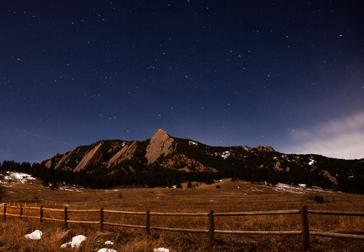 Boulder Flatirons and Starry Night