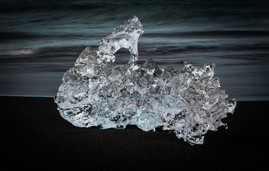 Chunk of Ice on a Beach