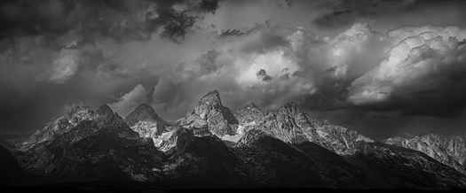 Clouds above the Grand Tetons